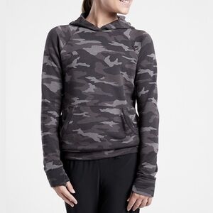 ATHLETA GIRL BLACK CAMO IN YOUR ELEMENT 2.0 HOODIE SWEATSHIRT Sz L - 12